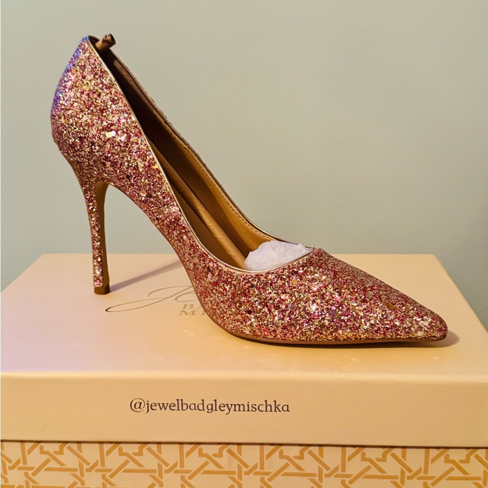 Badgley Mischka Azalea Glitter Stiletto Pump-New In Box